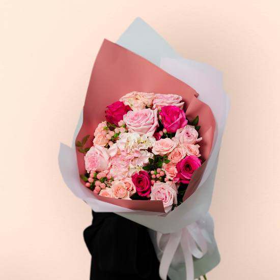 Luxury Blushing Beauty flower bouquet arranged by a flower shop