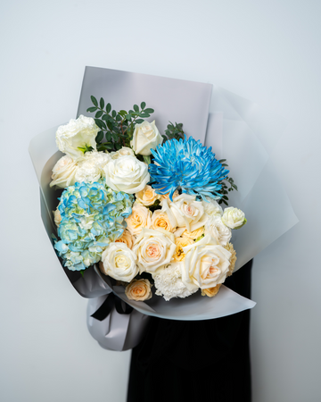 Bluebell Bliss flower bouquet with blue blooms Flower Shop in Dubai