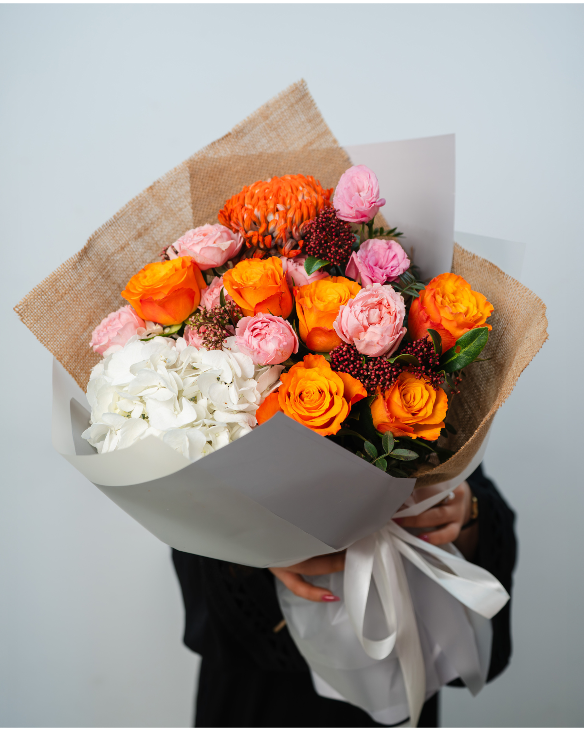 Autumn Sunrise flower bouquet with warm autumn colors in online flower delivery dubai