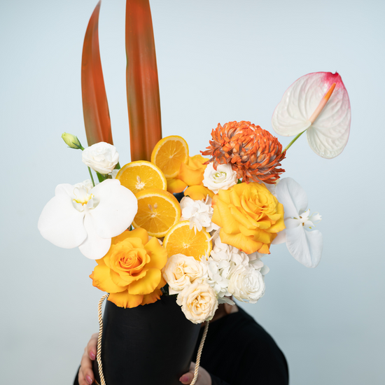 best Zesty Blossom Flower Box showcasing colorful fresh blooms from the best flower shop in Dubai.
